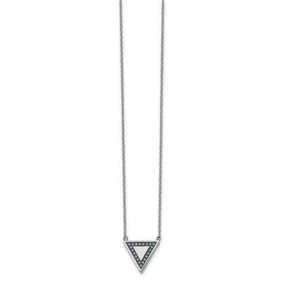 Reconstructed Turquoise 2 Inch Ext. Necklace Stainless Steel Polished SRN2729-17.75 by Chisel, MPN:…