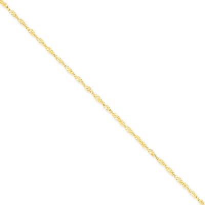 1.70mm Singapore Chain Anklet 9 Inch 14k Gold PEN10-9, MPN: PEN10-9, 886774993652