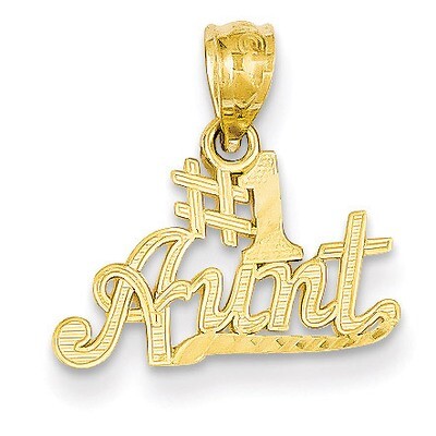 #1 Aunt Pendant 14k Gold YC479, MPN: YC479, 886774136134