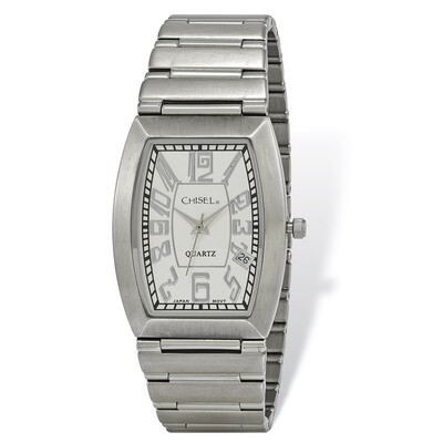 Chisel Stainless Steel White Tonneau Dial Watch Men&#39;s TPW122, MPN: TPW122, 886774553610