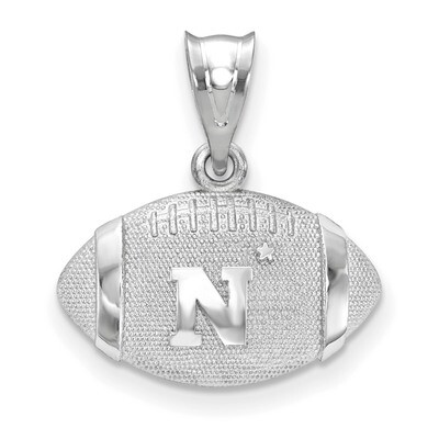 University of Nebraska Football Pendant - Sterling Silver SS506UNE, MPN: SS506UNE, 634401431844