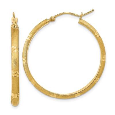 Satin Hoop Earrings 14k Gold Polished TF2015, MPN: TF2015, 883957987156