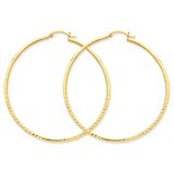 2mm Round Tube Hoop Earrings 14k Gold Diamond-cut TC239, MPN: TC239, 883957289168