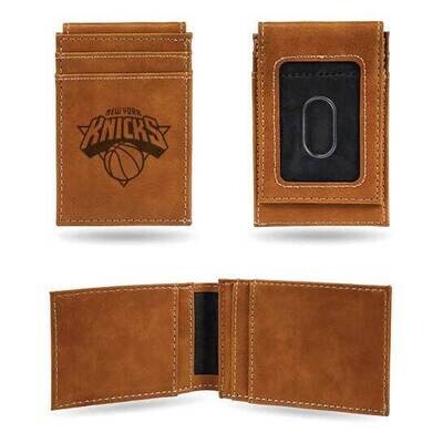NBA New York Knicks Brown Faux Leather Front Pocket Wallet GC7477, MPN: GC7477, 767345895011