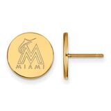 Miami Marlins Small Disc Earring Gold-plated Silver GP018MIN, MPN: GP018MIN, 886774922539