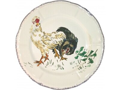 Gien Grands Oiseaux Dessert Plate Poule Negre Soie 0113CD0826, MPN: 0113CD0826, 840769072135