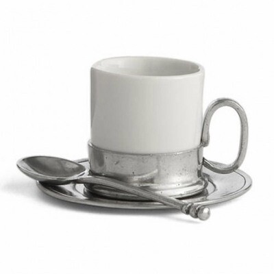 Arte Italica Tuscan Espresso Cup &amp; Saucer with Spoon P2417S