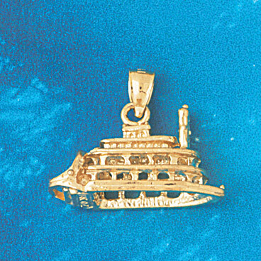 Dazzlers Jewelry Cruise Ship Pendant Necklace Charm Bracelet in Yellow, White or Rose Gold 1293, MP…