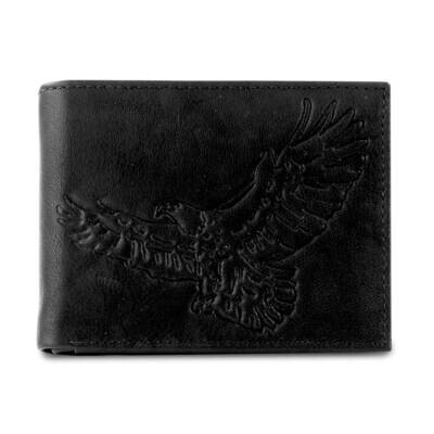 Black RFID Blocking Embossed Eagle Bi Fold Wallet GM23285, MPN: GM23285,