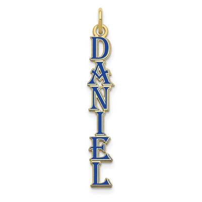 Algerian Font Vertical Name Plate with Epoxy Charm 10k Gold 10XNA1167Y, MPN: 10XNA1167Y,