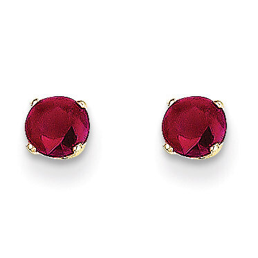 4mm July/Ruby Post Earrings 14k Gold XBE55, MPN: XBE55, 883957339009