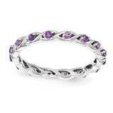 Amethyst Ring - Sterling Silver QSK1471, MPN: QSK1471, 886774203706