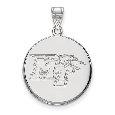 Middle Tennessee State University Large Disc Pendant 14k White Gold 4W001MTS, MPN: 4W001MTS, 886774…