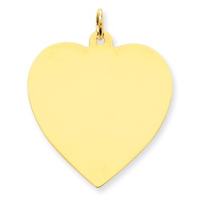 Plain .035 Gauge Engravable Heart Disc Charm 14k Gold XM200/35, MPN: XM200/35, 883957416489