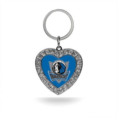 NBA Dallas Mavericks Rhinestone Heart Key Ring GC7906, MPN: GC7906, 767345441706