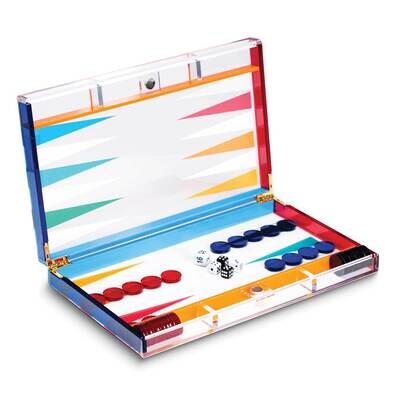 Multi-colored Acrylic Backgammon Set GM24167, MPN: GM24167, 797140405719
