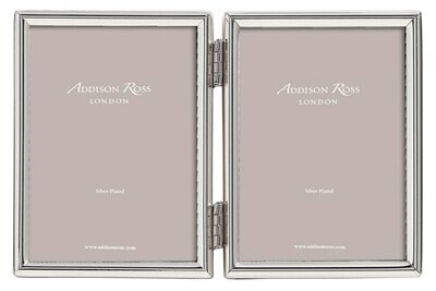 Addison Ross Fine Edged Silver Double Photo Frame 2 x 3 InchSilver-plated FR0512, MPN: FR0512, UPC/…