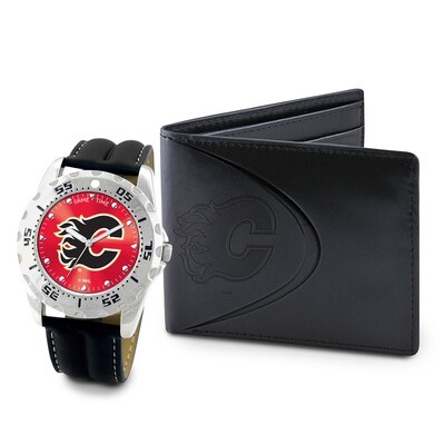 Calgary Flames Watch &amp; Wallet Set Men&#39;s GC4808, MPN: GC4808, 846043142747