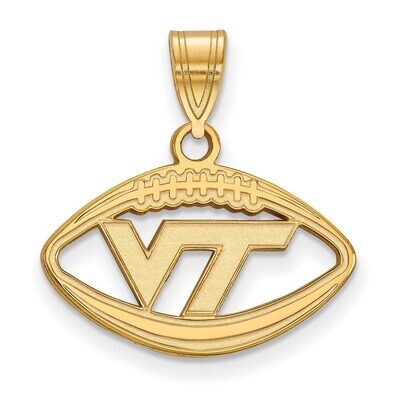 Virginia Tech Pendant in Football Gold-plated Silver GP012VTE, MPN: GP012VTE, 886774915302