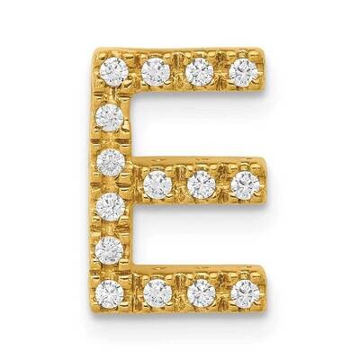 Initial E Charm 14k Gold Diamond PM5221E-016-YA, MPN: PM5221E-016-YA, 883957516134