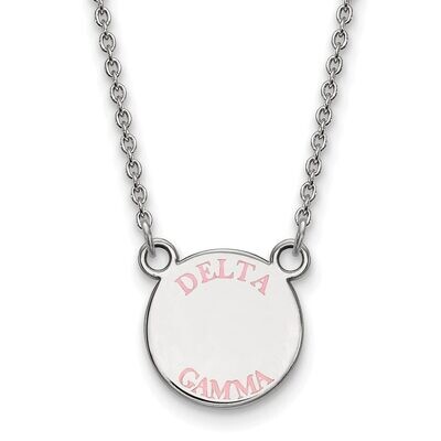 Delta Gamma Extra Small Enameled Pendant with 18 Inch Chain Sterling Silver SS014DG-18, MPN: SS014D…