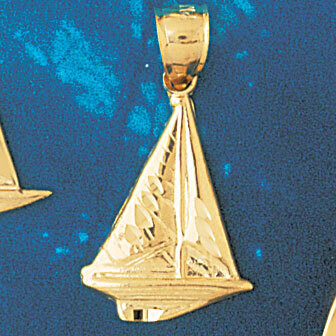 Dazzlers Jewelry Sailboat Pendant Necklace Charm Bracelet in Yellow, White or Rose Gold 1242, MPN: …