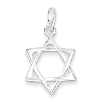 Star of David Pendant Sterling Silver QC4437, MPN: QC4437, 883957911038