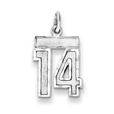 Number 14 Charm Sterling Silver QSN14, MPN: QSN14, 883957120409