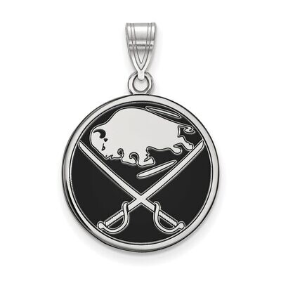 Buffalo Sabres Large Enamel Pendant Sterling Silver SS016SAB, MPN: SS016SAB, 886774747620