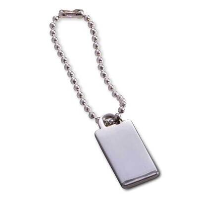 Silver-plated Engraving ID Tag on Chain GM21321, MPN: GM21321, 797140921059