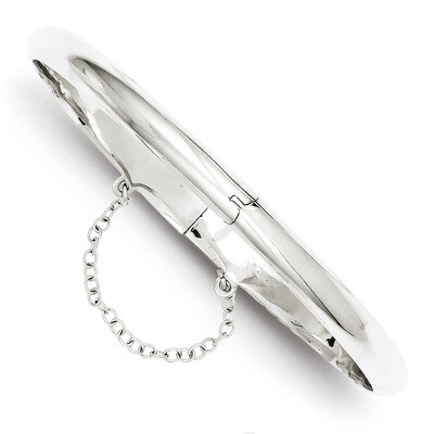 5mm With Chain Bangle Bracelet Sterling Silver QB41, MPN: QB41, 883957903651
