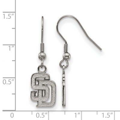 MLB San Diego Padres Dangle Earrings Stainless Steel ST517PAD, MPN: ST517PAD, 191101222436