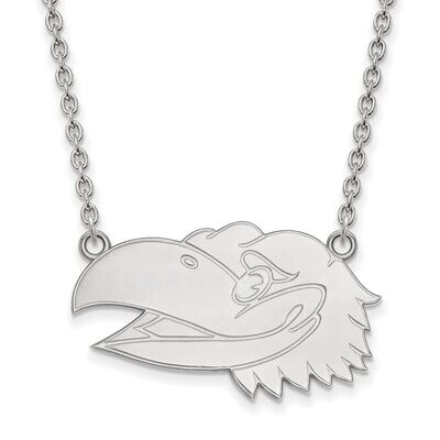 University of Kansas Large Pendant with Chain Necklace 14k White Gold 4W048UKS-18, MPN: 4W048UKS-18…
