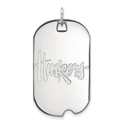 University of Nebraska Large Dog Tag 14k White Gold 4W014UNE, MPN: 4W014UNE, 886774840239