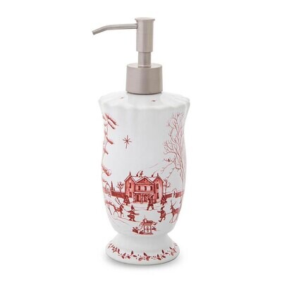 Juliska Country Estate Winter Frolic Ruby Soap Lotion Hand Sanitizer Dispenser CEV04/73, MPN: CEV04…