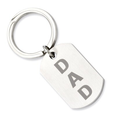Brushed Dad Key Ring - Stainless Steel SRK128 by Chisel, MPN: SRK128, 886774579122
