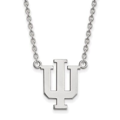 Indiana University Large Pendant with Necklace Sterling Silver SS016IU-18, MPN: SS016IU-18, 8867746…