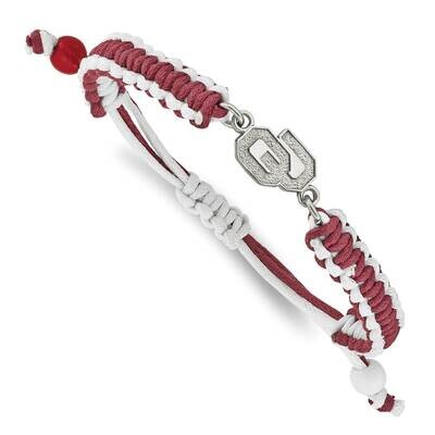 University of Oklahoma Adjustable Cord Bracelet Stainless Steel ST514UOK, MPN: ST514UOK, 1911019008…