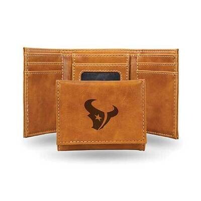 NFL Houston Texans Brown Faux Leather Trifold Wallet GC7769, MPN: GC7769, 767345536150