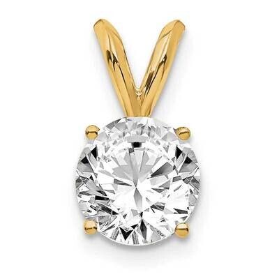 3/4Ct. Round Certified Lab Grown Diamond Si1/Si2, G H I, Solitaire Pe 14k Yellow Gold PM4396-075C-L…