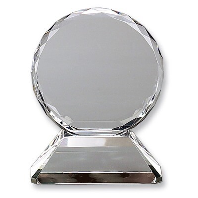 Round 6.75in Optic Glass Trophy on Base GM4239, MPN: GM4239, 47105041286