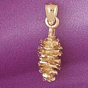 Dazzlers Jewelry Pine Pendant Necklace Charm Bracelet in Yellow, White or Rose Gold 6789, MPN: DZ-6…
