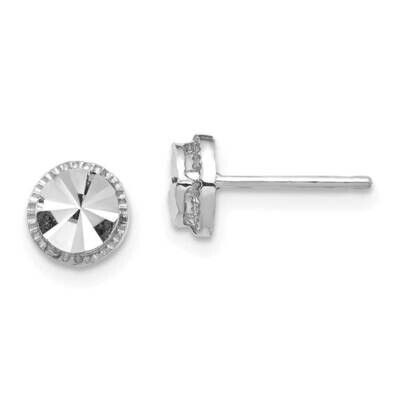 Diamond-Cut Round Post Earrings 14k White Gold TF1535, MPN: TF1535, 883957016047
