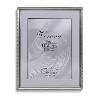 Pewter Brushed and Beaded 8 x 10 Inch Photo Picture Frame GM25427, MPN: GM25427, 751148035033