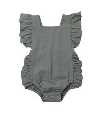 Moss Green Baby Girl Romper Vintage Baby Romper Baby Girl Ruffle Bloomer Easter baby romper Baby Sh…