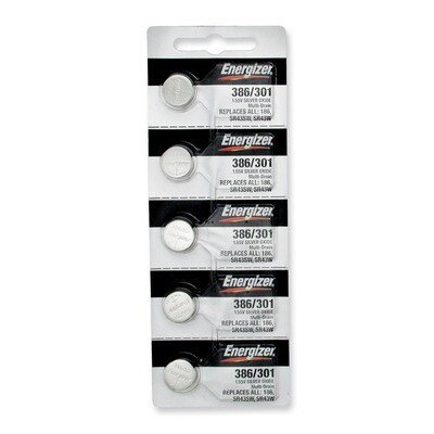 Energizer Watch Batteries Package of 5 WB301, MPN: WB301, 39800080912