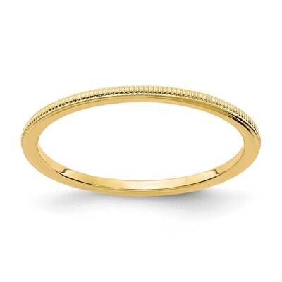1.2mm Milgrain Stackable Band 14k Gold STK19-120Y, MPN: STK19-120Y, 191101668784