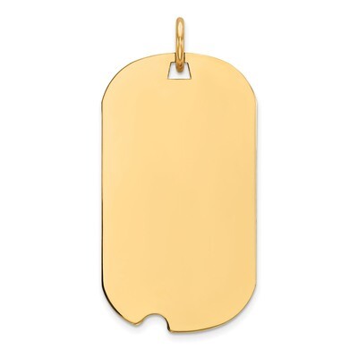 Engravable Dog Tag Polished Disc Charm Sterling Silver Gold-plated QM503G/27, MPN: QM503G/27, 88395…
