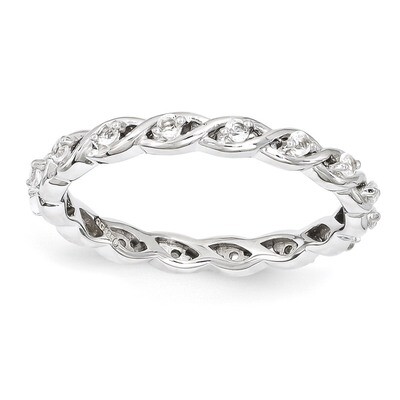 White Topaz Ring - Sterling Silver QSK1473, MPN: QSK1473, 886774203843
