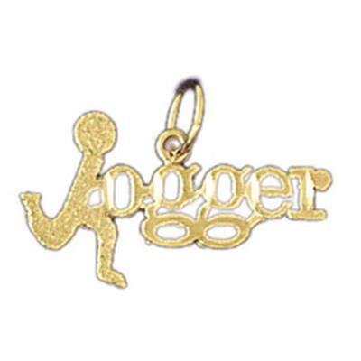 Dazzlers Jewelry Jogger Pendant Necklace Charm Bracelet in Yellow, White or Rose Gold 10794, MPN: D…